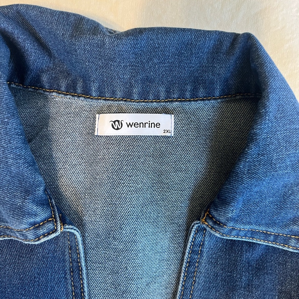 Blue Denim Short Sleeve Dress - Picture 2 of 2